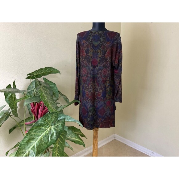 Soft Surroundings muted multi color Floral signature soft Knit Tunic Top PL - Picture 3 of 10